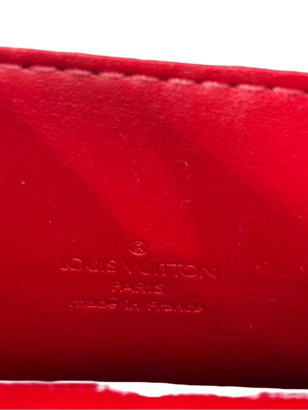 Louis Vuitton Red Monogram Vernis Mott Pochette - Picture 13 of 16
